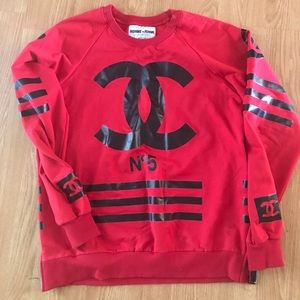 Homme + Femme LA red sweatshirt